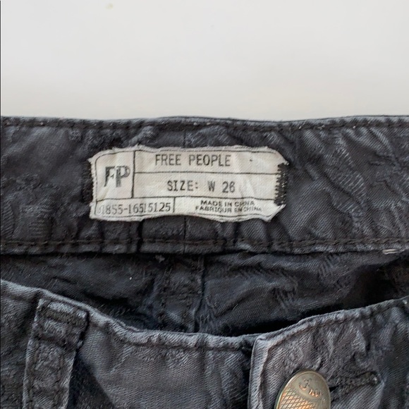 Free People Vintage Jacquard Black Skinny Jeans - Picture 3 of 6